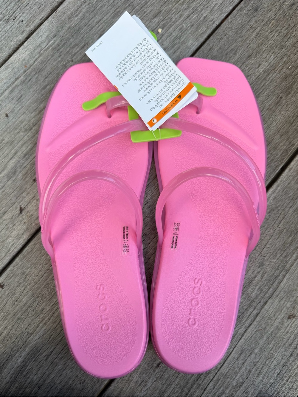 NWT Crocs Women's Jelly Miami Top Loop Sandals